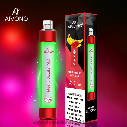 Vape Wholesale Supplier - Aivono AIM FIRE 1000 স্ট্রবেরি কলা 40X0R332