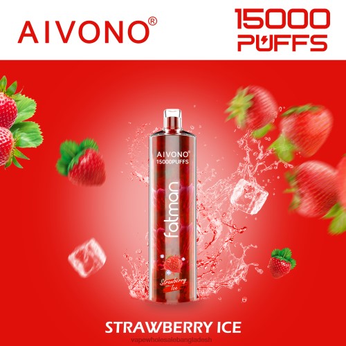 Vape Wholesale Bangladesh - Aivono FATMAN 15000 স্ট্রবেরি বরফ 40X0R11