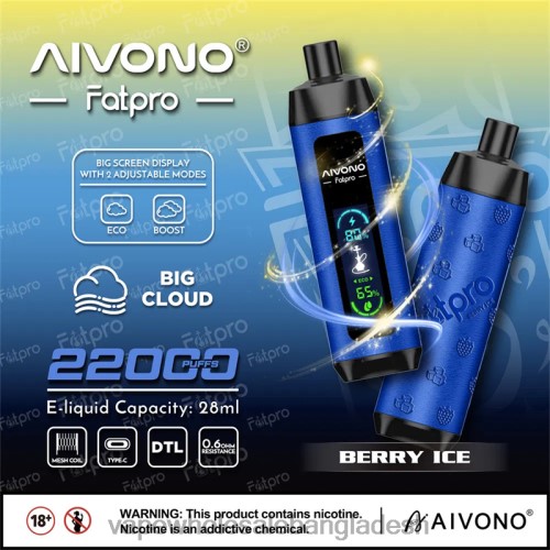 E Cigarette Price - Aivono Fatpro 22000 বেরি বরফ 40X0R10