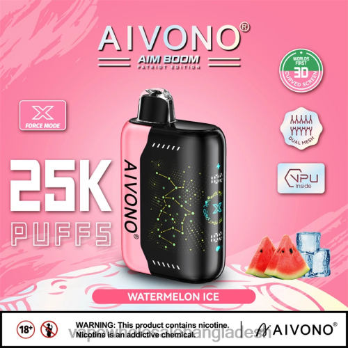 Vape Dhaka - Aivono AIM BOOM 25000 তরমুজ বরফ 40X0R353