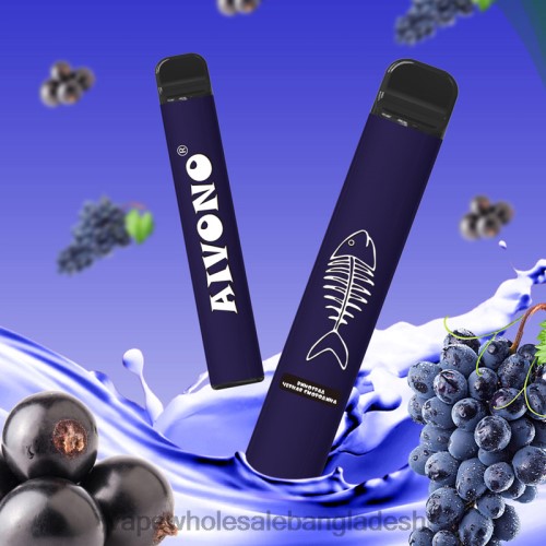 Vape Price In Dhaka - Aivono AIM FISHBONE 600 আঙ্গুর কালো কিউরান্ট 40X0R284