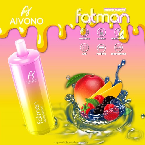 Vape Bd Online - Aivono FATMAN 6800 মিশ্রিত আম 40X0R26