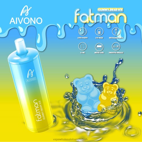 Vape Wholesale Supplier - Aivono FATMAN 6800 আঠালো ভালুক বরফ 40X0R32