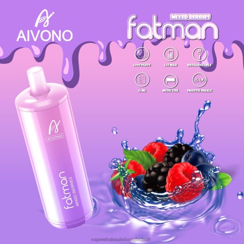 Vape Wholesaler - Aivono FATMAN 6800 মিশ্র বেরি 40X0R27