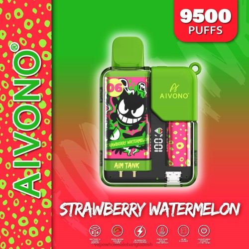 Vape Bd Online - Aivono AIM TANK 9500 স্ট্রবেরি তরমুজ 40X0R46