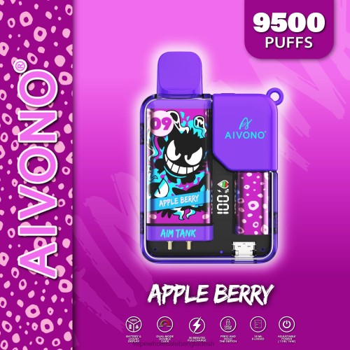 Vape Dhaka - Aivono AIM TANK 9500 আপেল বেরি 40X0R43