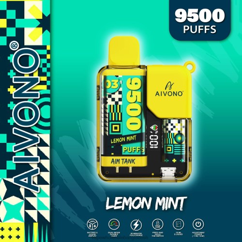 Vape Shop Bd Dhaka - Aivono AIM TANK 9500 লেবু পুদিনা 40X0R35