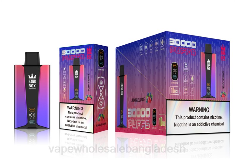 E Cigarette Price - Bang Box 30000 puffs স্মার্ট স্ক্রিন জঙ্গলের রস LRJL78