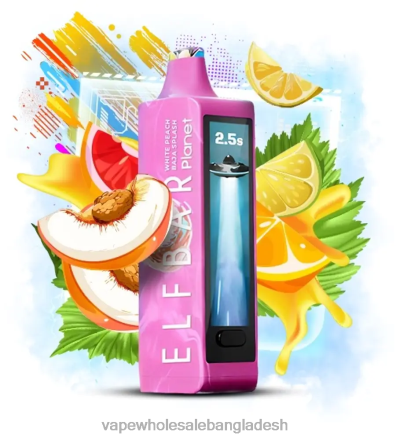 E Cigarette Price - Elf Bar Planet 25000 সাদা পীচ বাজা স্প্ল্যাশ 80Z2J20