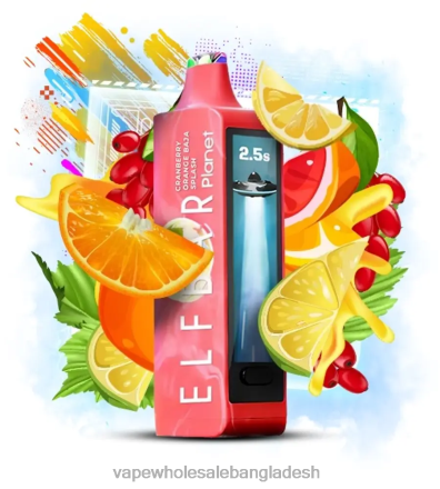 E Cigarette Price - Elf Bar Planet 25000 ক্র্যানবেরি কমলা বাজা স্প্ল্যাশ 80Z2J30