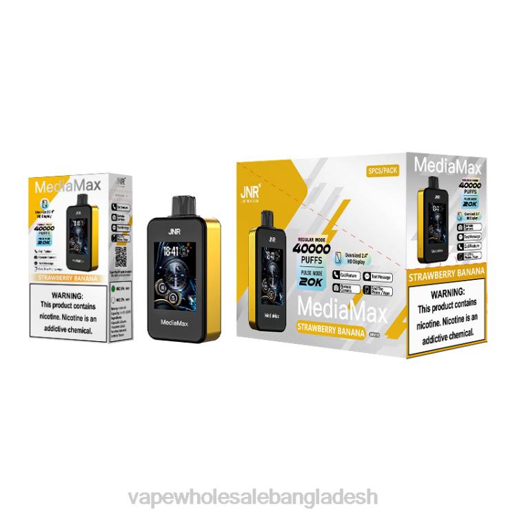 Vape BD Online - JNR MediaMax 40k পাফ BTBJ16 স্ট্রবেরি কলা