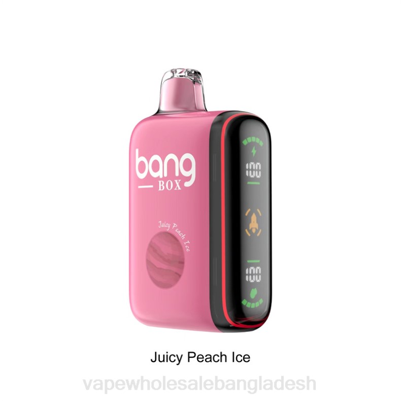 Vape Bangladesh Price - Bang Box 9000-18000 puffs বুদ্ধিমান শক্তি প্রদর্শন সরস পীচ বরফ LRJL29