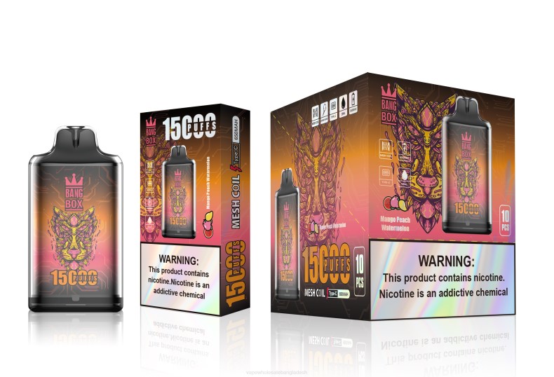 Vape Bangladesh Price - Bang Box s1-15000 পাফ আমের পীচ তরমুজ LRJL107