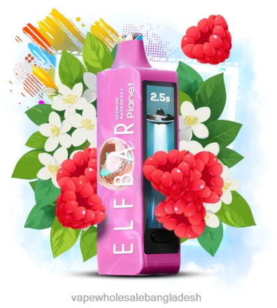 Vape Bangladesh Price - Elf Bar Planet 25000 জুঁই রাস্পবেরি 80Z2J19