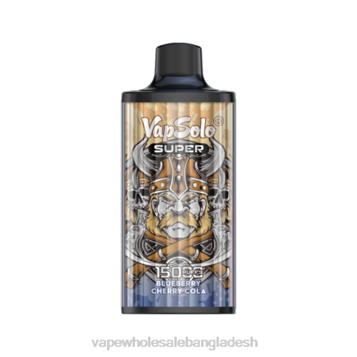 Vape Bangladesh Price - Vapsolo SUPER নিষ্পত্তিযোগ্য vape ব্লুবেরি চেরি কোলা B02J109