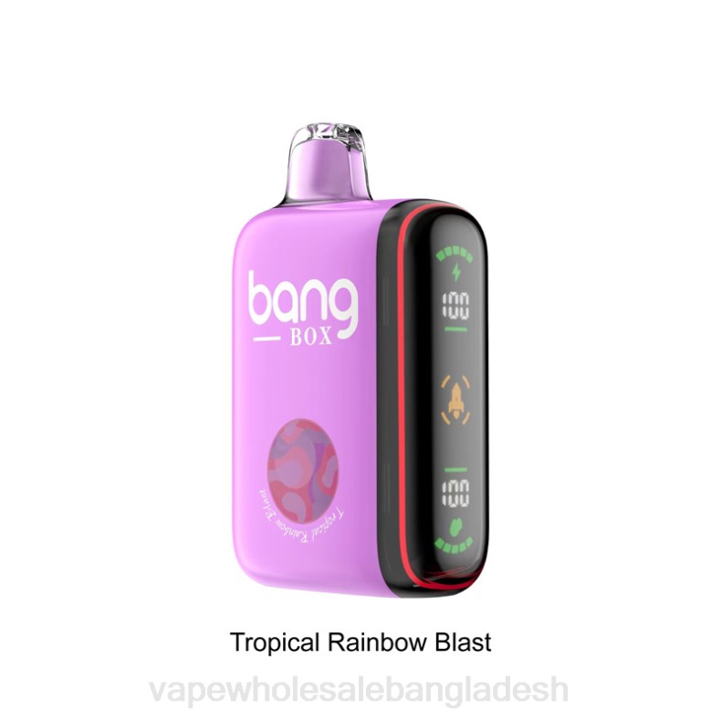 Vape Bd Online - Bang Box 9000-18000 puffs বুদ্ধিমান শক্তি প্রদর্শন গ্রীষ্মমন্ডলীয় রংধনু বিস্ফোরণ LRJL36