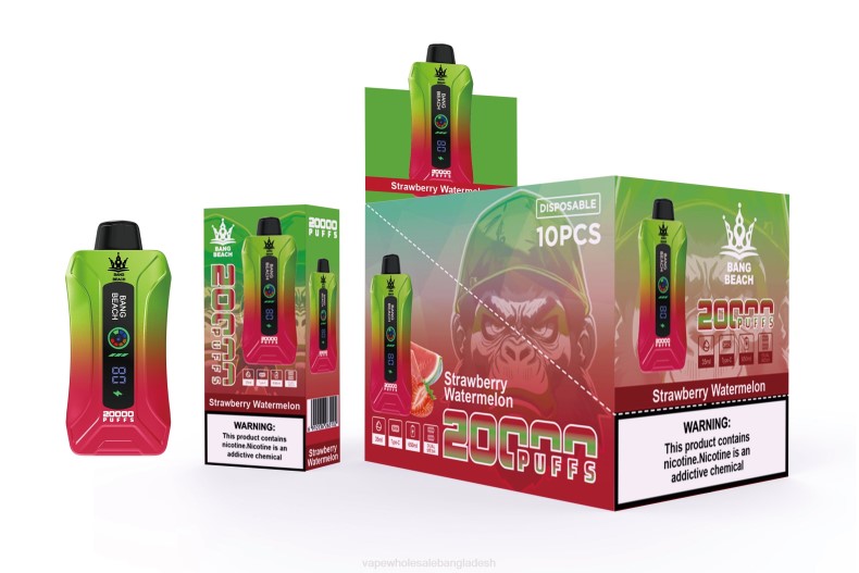 Vape Dhaka - Bang Beach 20000 puffs স্মার্ট স্ক্রিন vape স্ট্রবেরি তরমুজ LRJL3