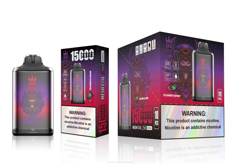 Vape Dhaka - Bang Box s1-15000 পাফ স্ট্রবেরি আঙ্গুর LRJL111