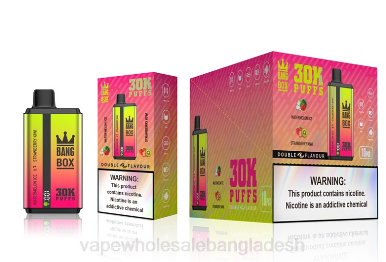 Vape Price In Dhaka - Bang Box 30000 puffs ডুয়াল ফ্লেভার তরমুজ বরফ এবং স্ট্রবেরি কিউই LRJL62