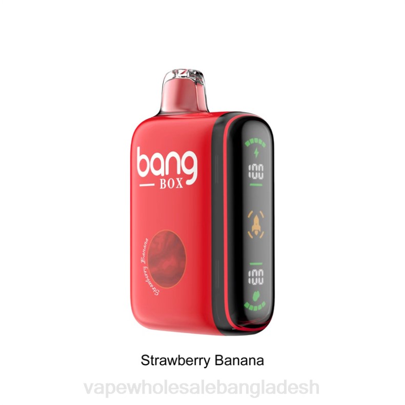 Vape Shop Bd Dhaka - Bang Box 9000-18000 puffs বুদ্ধিমান শক্তি প্রদর্শন স্ট্রবেরি কলা LRJL25