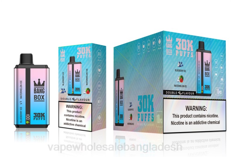 Vape Wholesale Bangladesh - Bang Box 30000 puffs ডুয়াল ফ্লেভার ব্লুবেরি বরফ এবং তরমুজ বরফ LRJL69