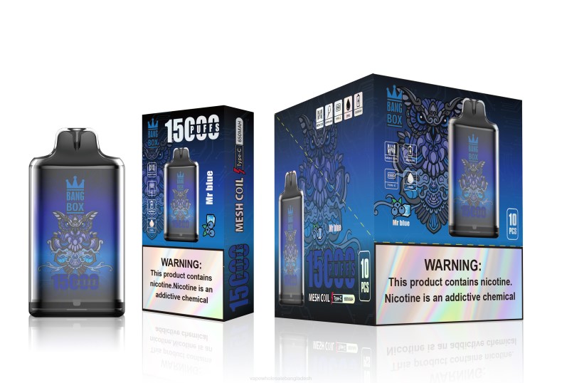 Vape Wholesale Bangladesh - Bang Box s1-15000 পাফ মিস্টার নীল LRJL109