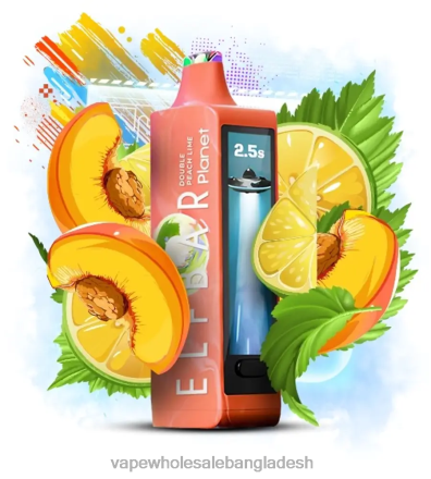 Vape Wholesale Bangladesh - Elf Bar Planet 25000 ডবল পীচ চুন 80Z2J31