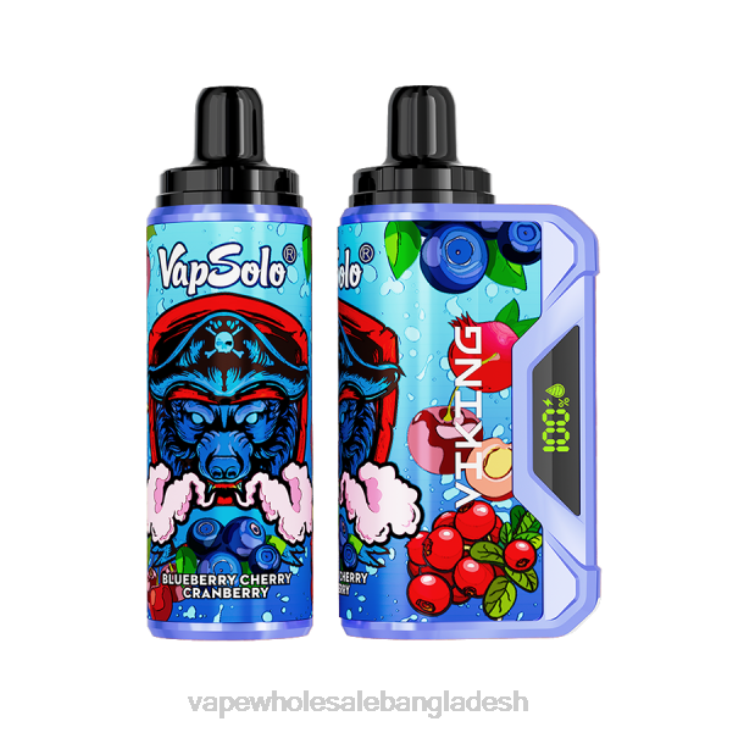 Vape Wholesale Bangladesh - Vapsolo VIKING নিষ্পত্তিযোগ্য vape ব্লুবেরি চেরি ক্র্যানবেরি B02J131