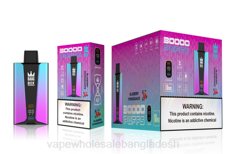 Vape Wholesale Supplier - Bang Box 30000 puffs স্মার্ট স্ক্রিন ব্লুবেরি pomgerante LRJL80