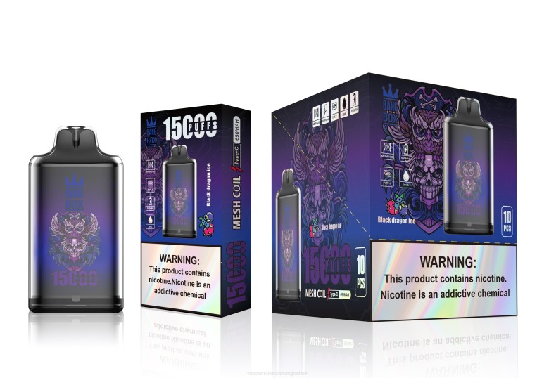 Vape Wholesale Supplier - Bang Box s1-15000 পাফ কালো ড্রাগন বরফ LRJL110