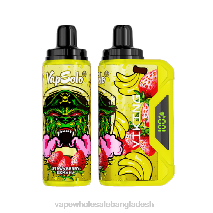 Vape Wholesaler - Vapsolo VIKING নিষ্পত্তিযোগ্য vape স্ট্রবেরি কলা B02J137