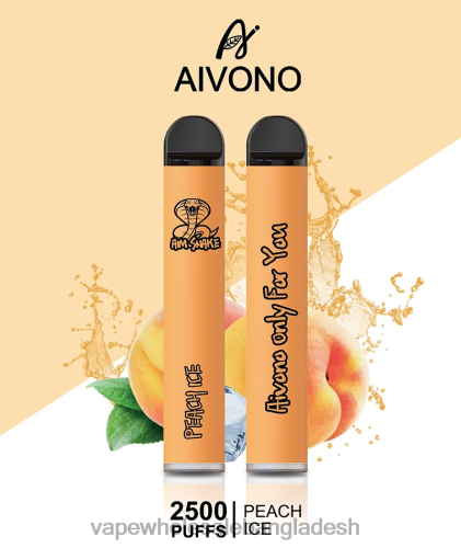 Vape Bd Online - Aivono AIM SNAKE 2500 পীচ বরফ 40X0R316