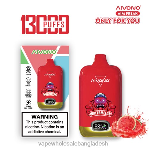 Vape Price In Dhaka - Aivono AIM FREAK 13000 তরমুজ 40X0R244