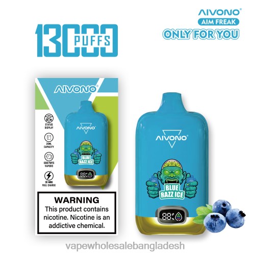 Vape Wholesale Supplier - Aivono AIM FREAK 13000 নীল রাজ বরফ 40X0R242