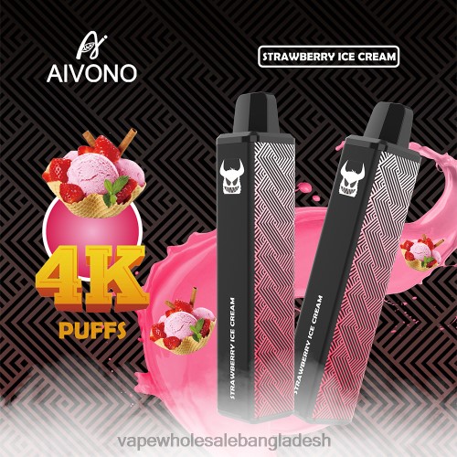 Vape Dhaka - Aivono AIM FREAK 4000 স্ট্রবেরি আইসক্রিম 40X0R263