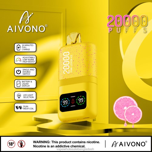 Vape Dhaka - Aivono AIM magic 20000 গোলাপী লেবুর বরফ 40X0R83