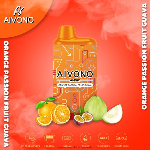 E Cigarette Price - Aivono AIM MAGIC 5800 মুখের বক্স সিগারেট কমলা প্যাশন ফল পেয়ারা 40X0R90