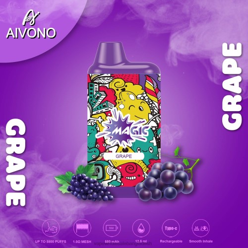 Vape Wholesale Supplier - Aivono AIM MAGIC 5800 মুখের বক্স সিগারেট আঙ্গুর 40X0R92