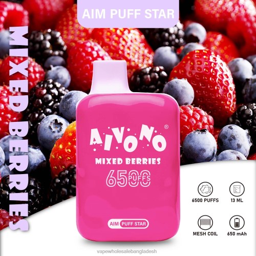 E Cigarette Price - Aivono AIM PUFF STAR 6500 মিশ্র বেরি 40X0R290