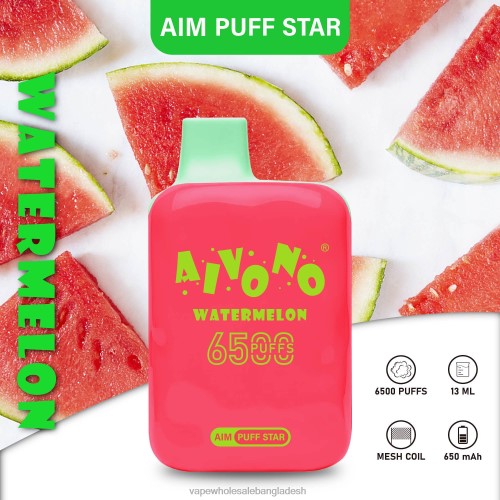 Vape Wholesale Bangladesh - Aivono AIM PUFF STAR 6500 তরমুজ 40X0R291