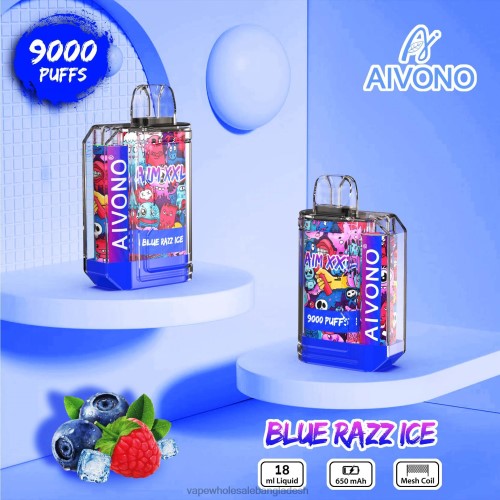 Vape Price In Dhaka - Aivono AIM XXL 9000 মুখের স্বচ্ছ স্টিকার নীল রাজ বরফ 40X0R54