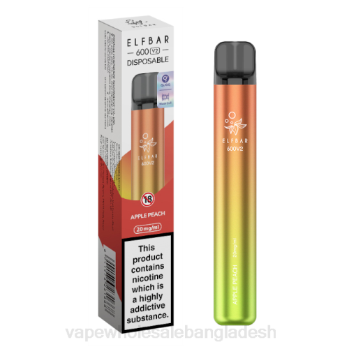 E Cigarette Price - আপেল পীচ F6D8270 ELFBAR 600V2 20 মিলিগ্রাম