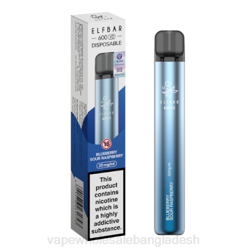 Vape Bangladesh - ব্লুবেরি টক রাস্পবেরি F6D8278 ELFBAR 600V2 20 মিলিগ্রাম