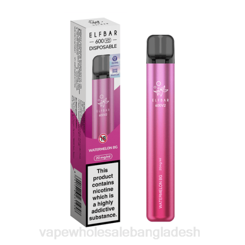 Vape Bangladesh - তরমুজ বিজি F6D8298 ELFBAR 600V2 20 মিলিগ্রাম