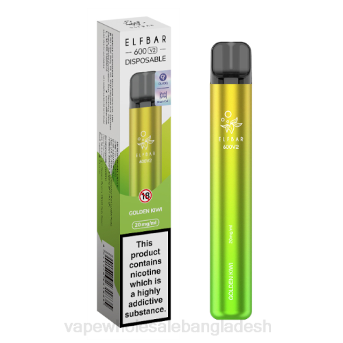 Vape Dhaka - সোনালি কিউই F6D8283 ELFBAR 600V2 20 মিলিগ্রাম