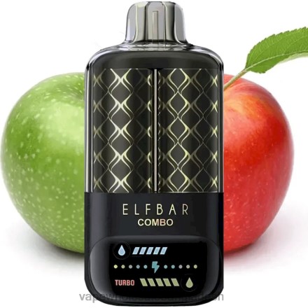 Vape Dhaka - Elf Bar Combo 25000 সবুজ আপেল এবং ডাবল আপেল শিশা 80Z2J3