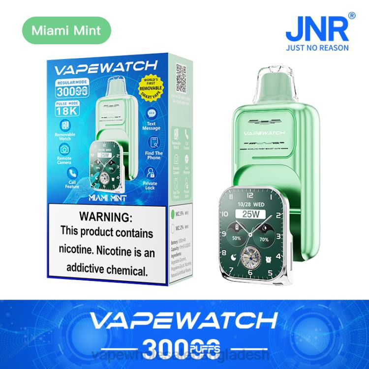 Vape Bangladesh - JNR vape ঘড়ি BTBJ8 মিয়ামি পুদিনা