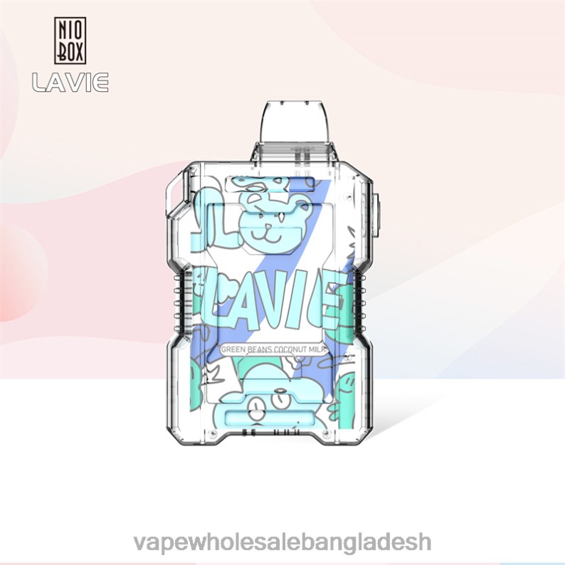 Vape Bangladesh - LAVIE NIO BOX 9000 পাফ 64RHX188 সবুজ মটরশুটি নারকেল দুধ