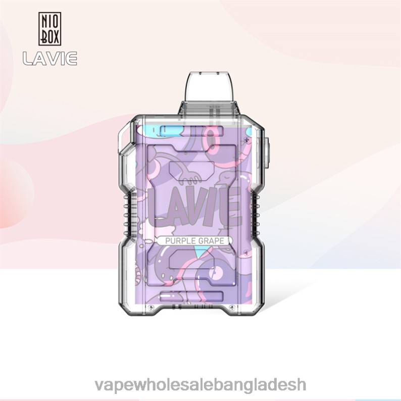 Vape Wholesale Supplier - LAVIE NIO BOX 9000 পাফ 64RHX192 বেগুনি আঙ্গুর