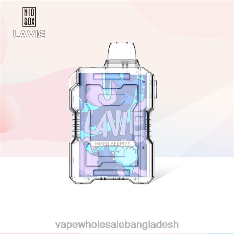 Vape Wholesaler - LAVIE NIO BOX 9000 পাফ 64RHX197 মিশ্র বেরি